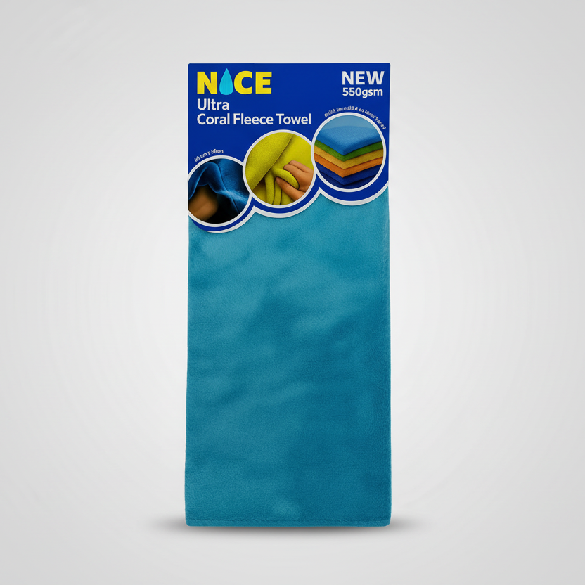 NICE CORAL Microfiber Fleece Towel