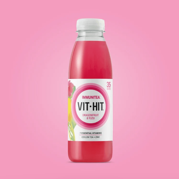 VIT HIT - Immunitea - dragonfruit + yuzu - 12x500ml - NICE WHOLESALE