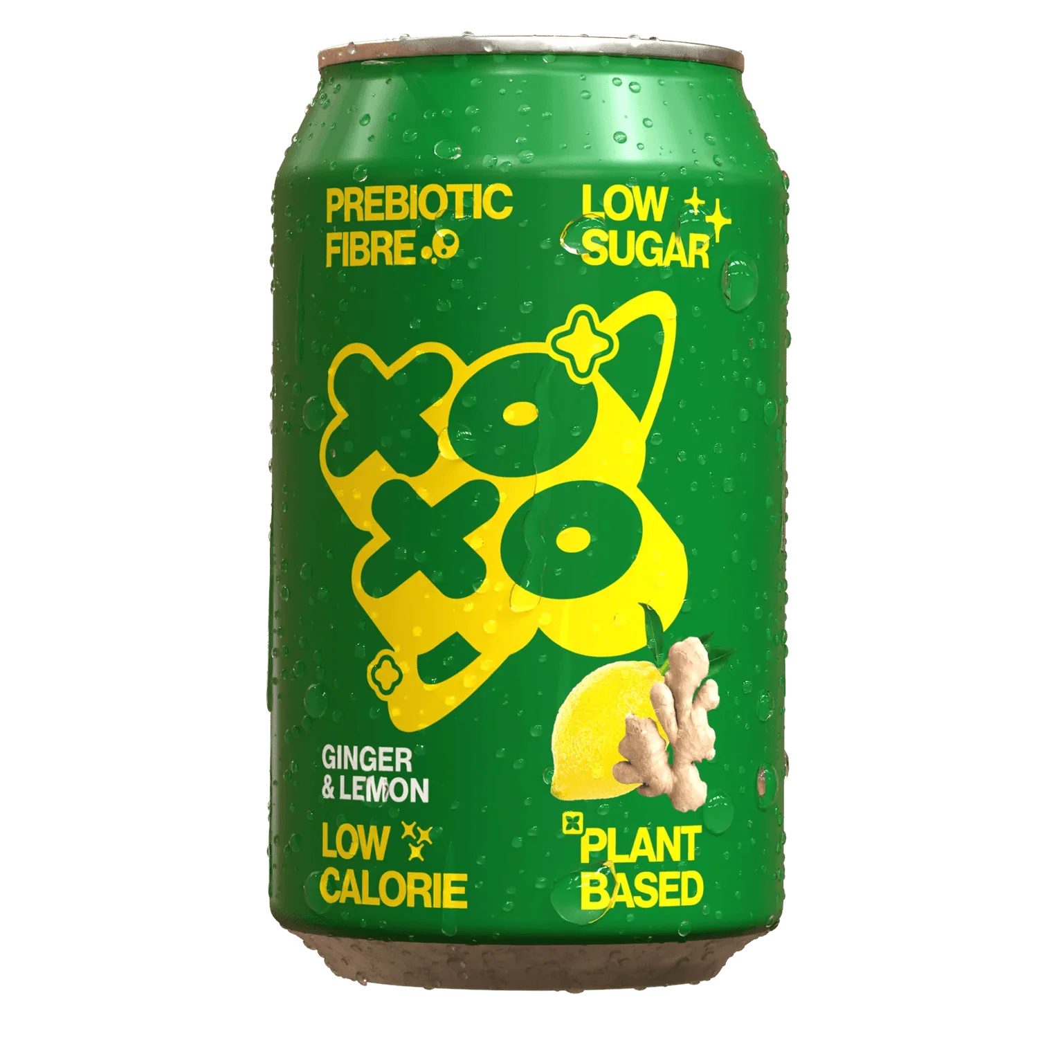 XOXO Ginger & Lemon Prebiotic Soda 12x330ml
